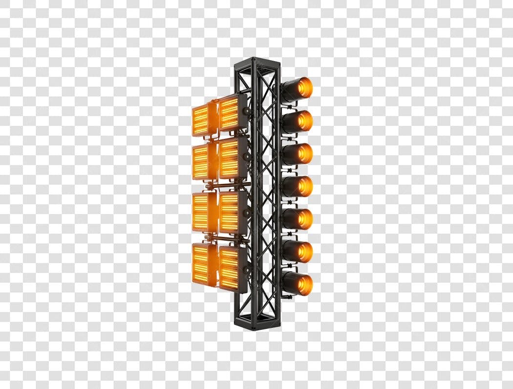 Kit de iluminação de palco profissional para eventos PNG com fundo transparente