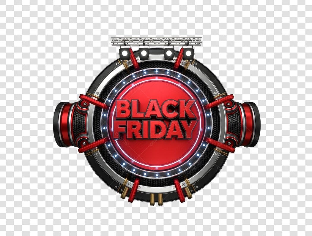 Banner Promocional Black Friday Design Moderno PNG com fundo transparente