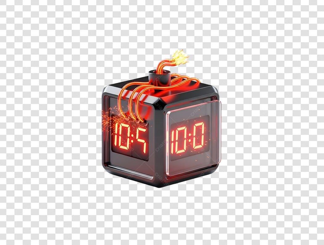 Ícone Contagem Regressiva Bomba Oferta Limitada Vermelha PNG com fundo transparente