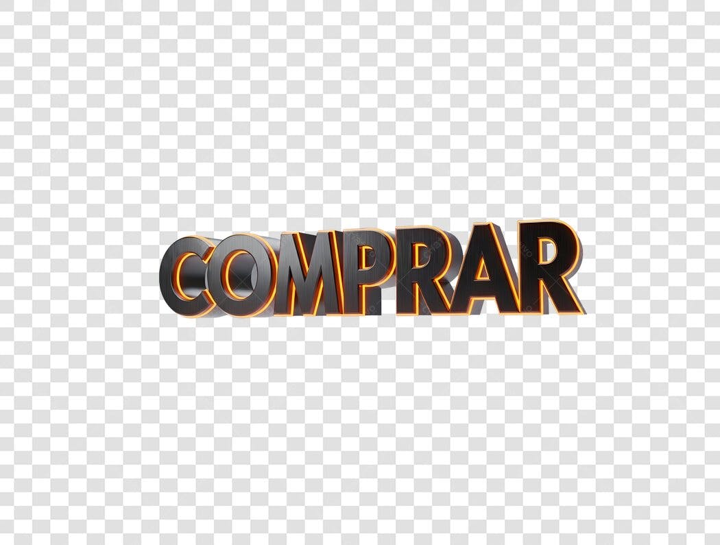 Texto 3D Comprar para E-commerce Promoção PNG com fundo transparente