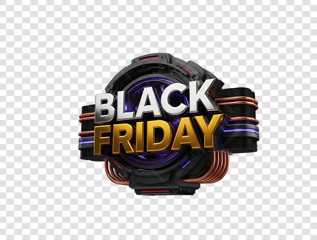 Selo 3D para Black Friday Novembro PNG com fundo transparente