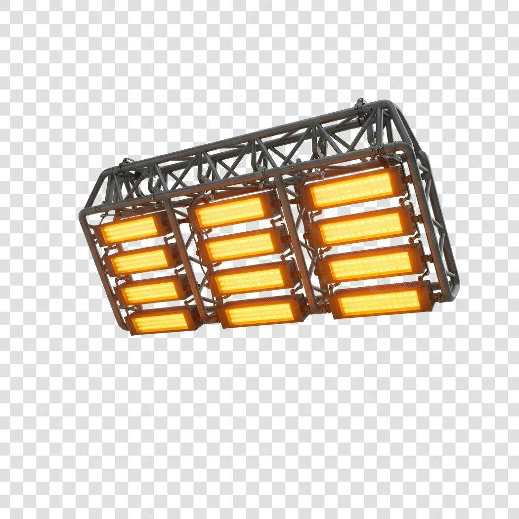 Iluminação Refletor de palco luz amarela PNG com fundo transparente