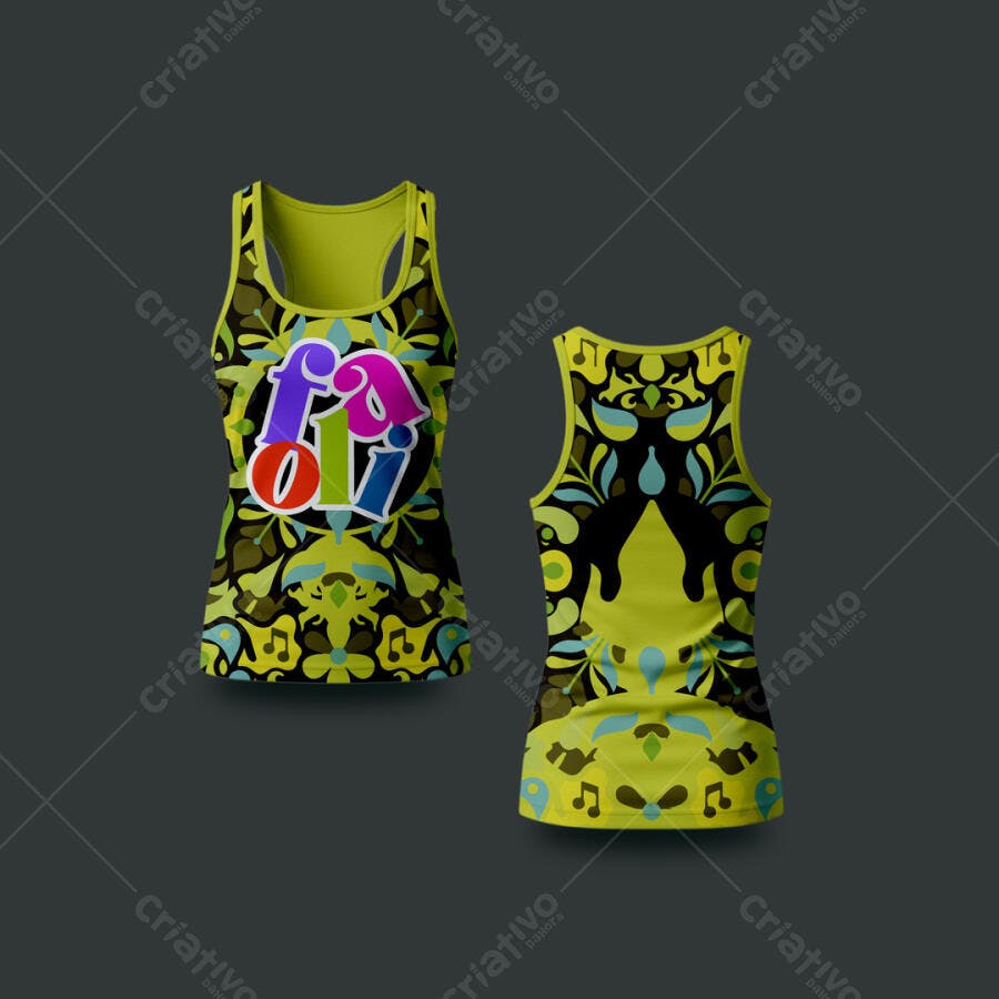 Camiseta Regata para Tema Musical FA 01 PSD Editável