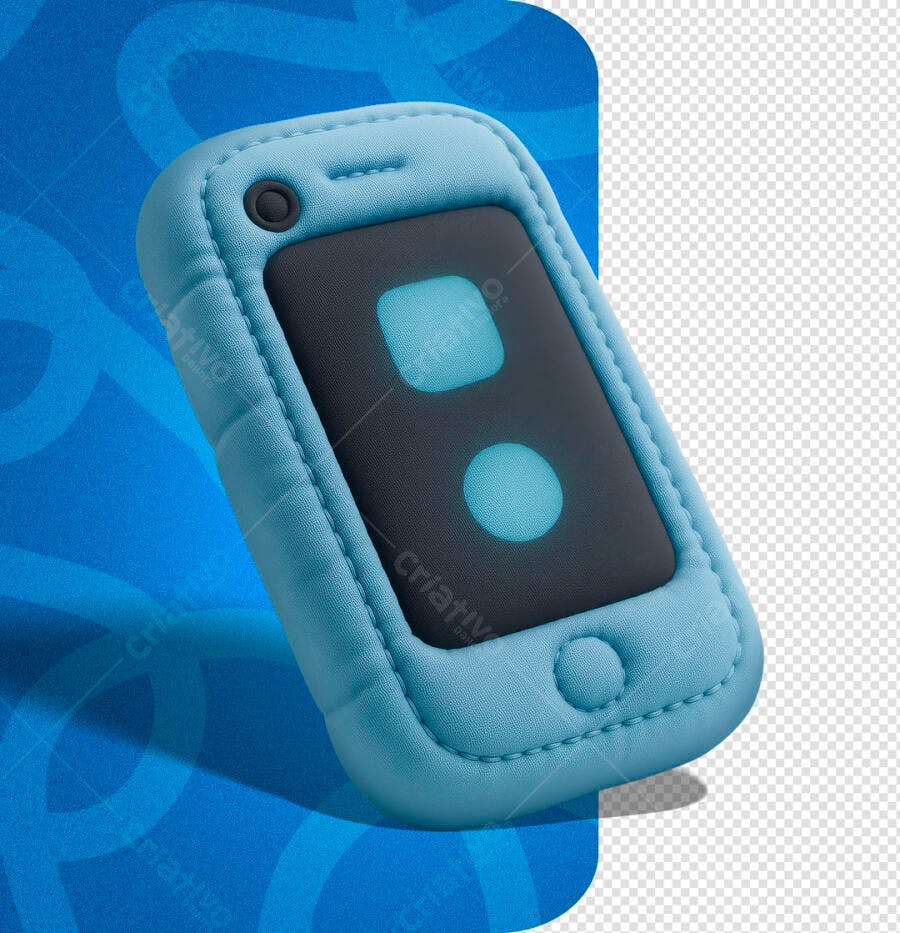 Mockup de Celular 3D para App Mobile PSD Editável