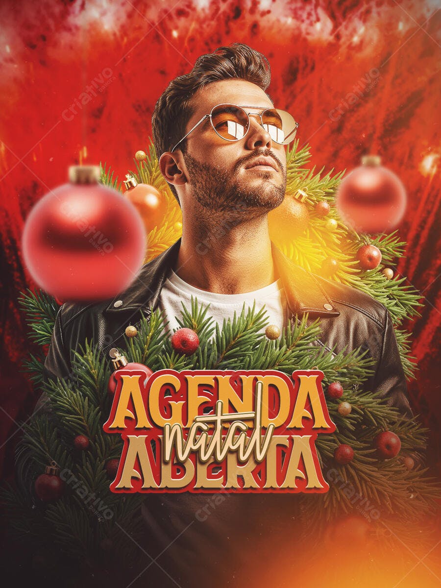 Flyer Digital Natal Agenda Aberta PSD Editável