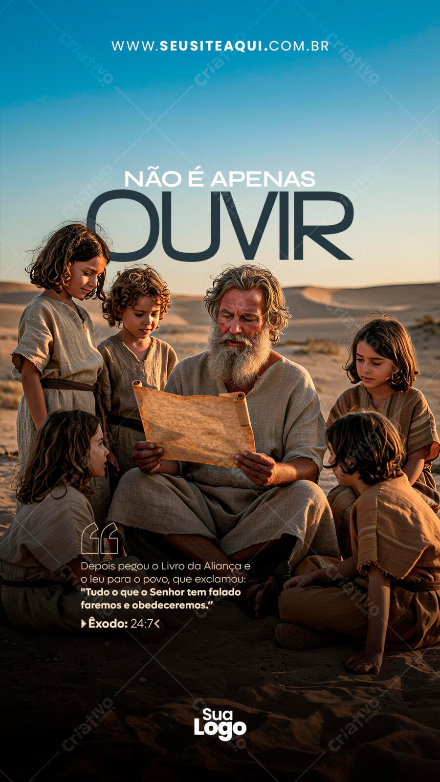 Flyer Religioso Não É Apenas Ouvir Psd Editável