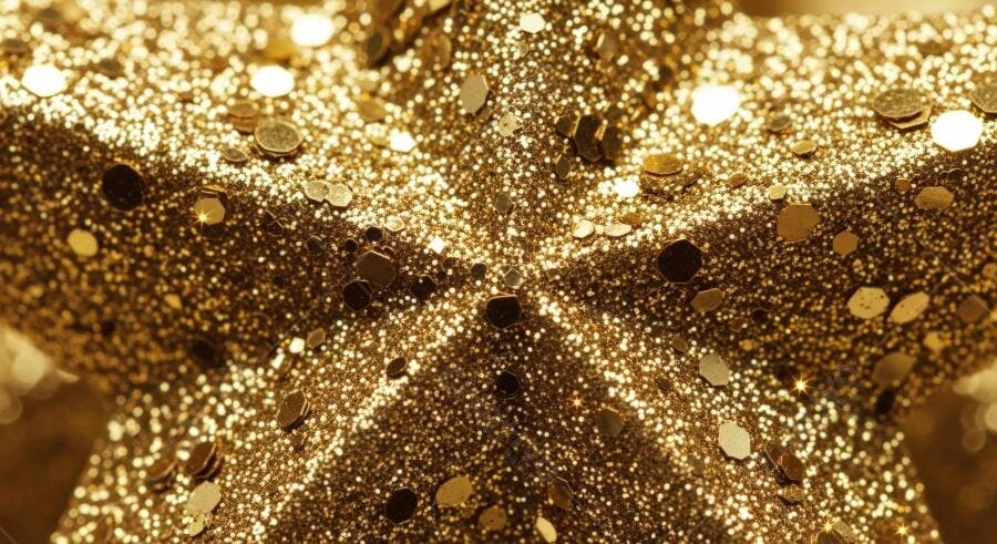Textura Glitter Dourado Cintilante para Fundo Festivo