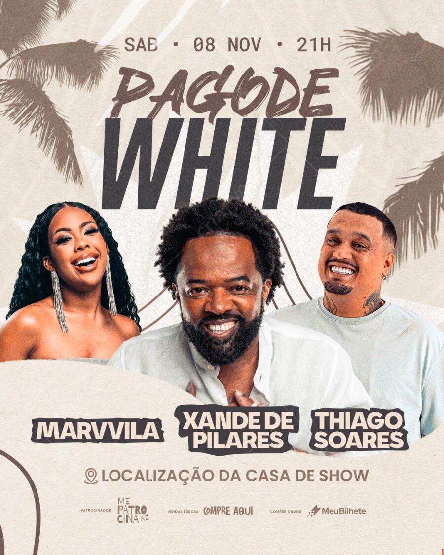 Flyer para Pagode White PSD Editável