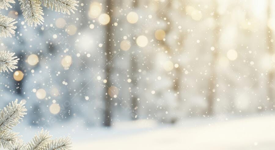 Textura neve caindo com luzes bokeh para fundo festivo