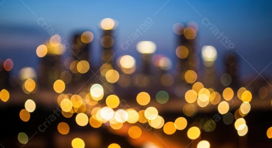 Textura bokeh luzes cidade noturna para fundo digital