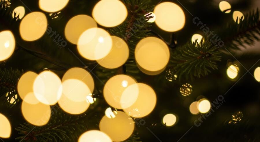 Textura luzes de Natal bokeh douradas para fundo festivo