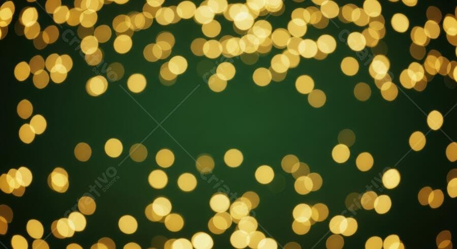 Textura luzes bokeh douradas fundo verde natalino