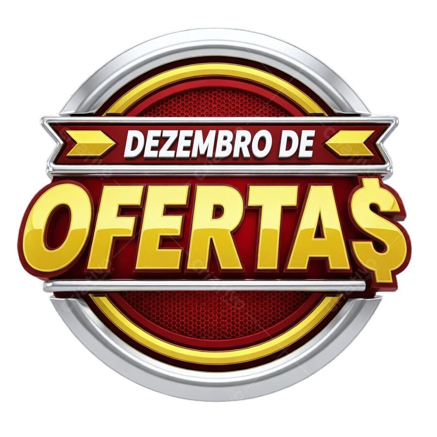 Selo Promocional Dezembro de Ofertas PNG com fundo transparente