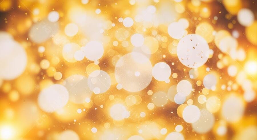 Textura luz bokeh dourada vibrante para fundo de festa