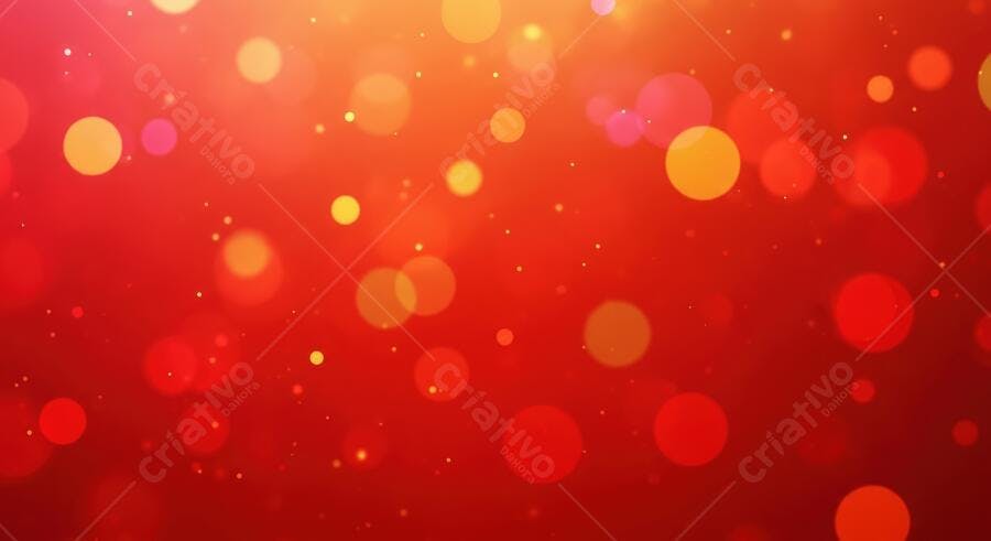 Textura bokeh luzes vibrantes para fundo abstrato vermelho e laranja