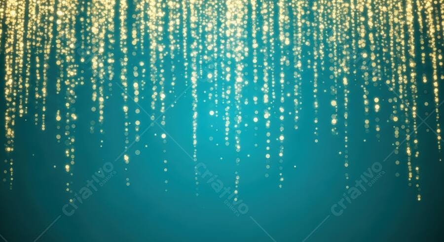Textura luzes bokeh douradas caindo para fundo festivo