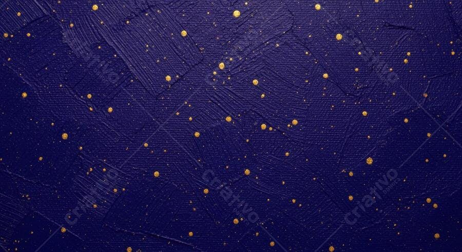 Textura tela azul escura com pontos dourados para fundo ou arte digital