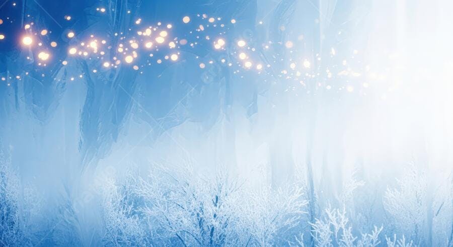 Textura Inverno Gelo Luzes Brilhantes Azul para Fundo Festivo