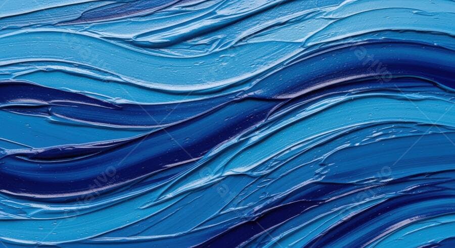Textura tinta a óleo azul abstrata para fundo digital