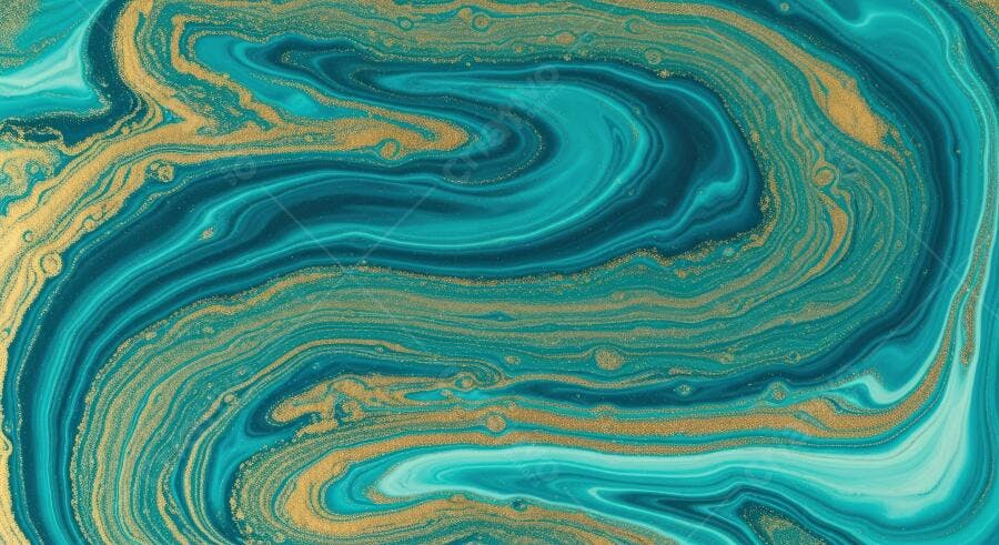 Textura mármore líquido turquesa dourado para fundo de luxo