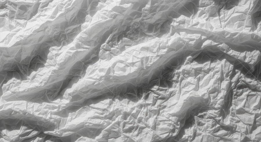 Textura Papel Amassado Branco e Cinza Detalhado para Fundo