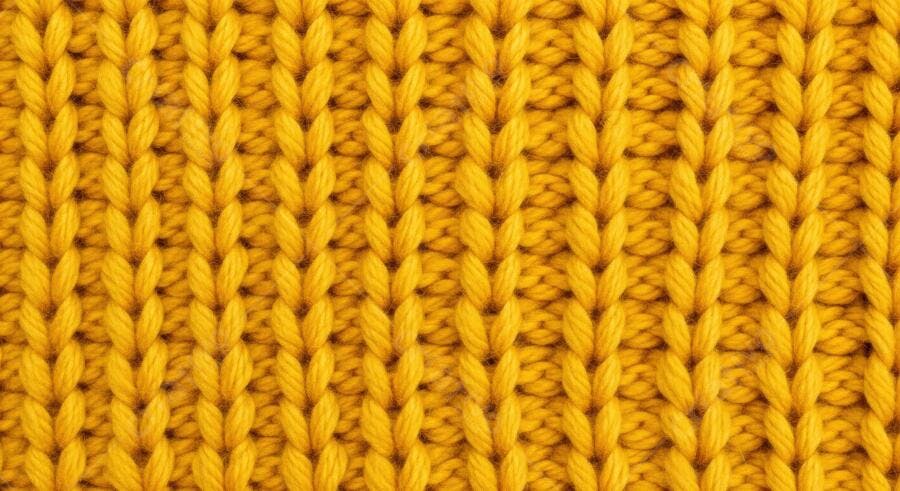 Textura tecido tricotado amarelo mostarda para fundo e material 3D