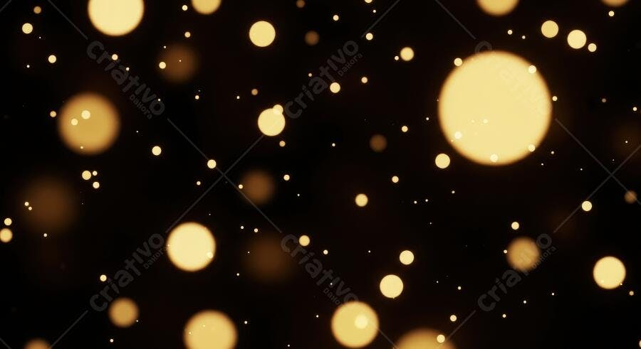 Textura efeito bokeh dourado vibrante para fundo festivo