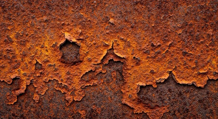 Textura metal enferrujado intenso laranja para material 3D
