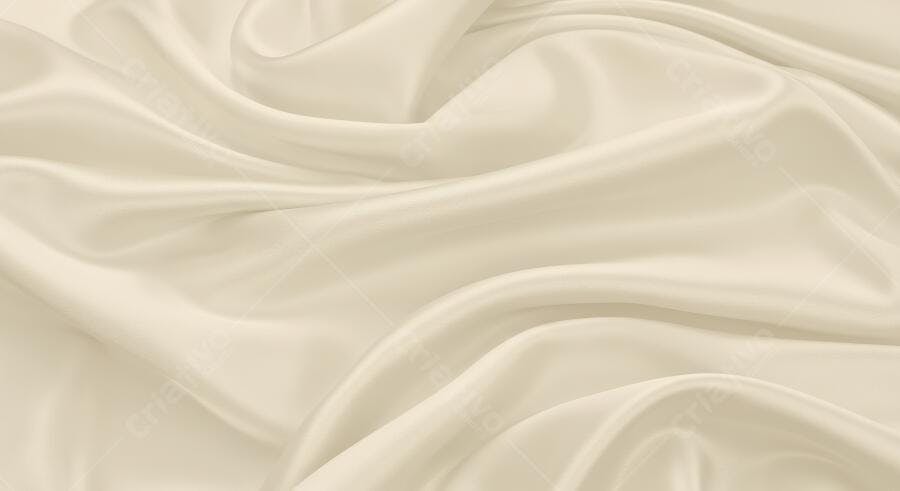 Textura cetim bege suave com dobras para fundo elegante