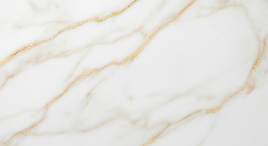 Textura mármore branco polido com veios dourados para fundo 3D