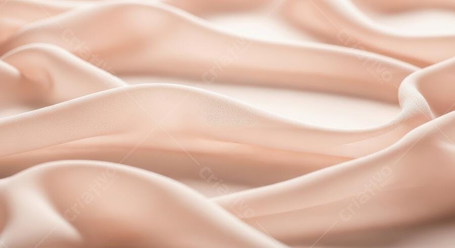 Textura tecido seda nude drapeado para fundo elegante