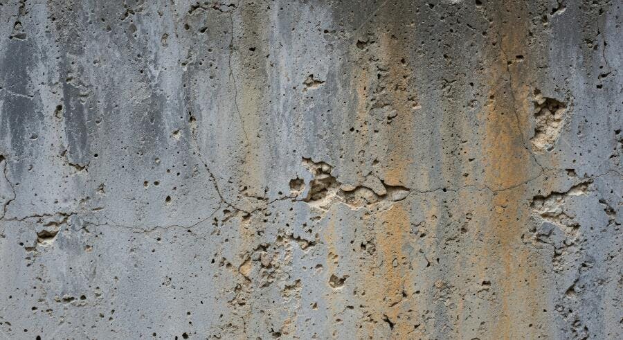 Textura concreto desgastado rachado com ferrugem para material 3D e fundo