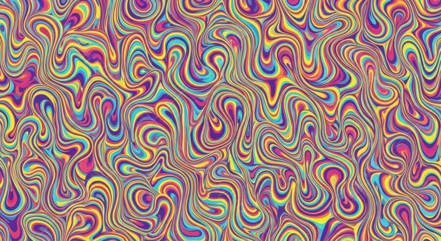 Textura abstrata psicodélica colorida vibrante para fundo