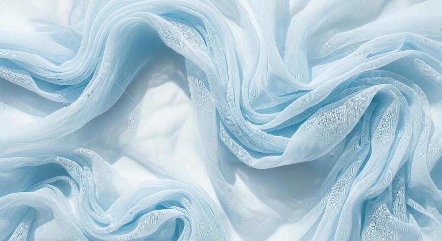 Textura tecido transparente azul claro suave para fundo