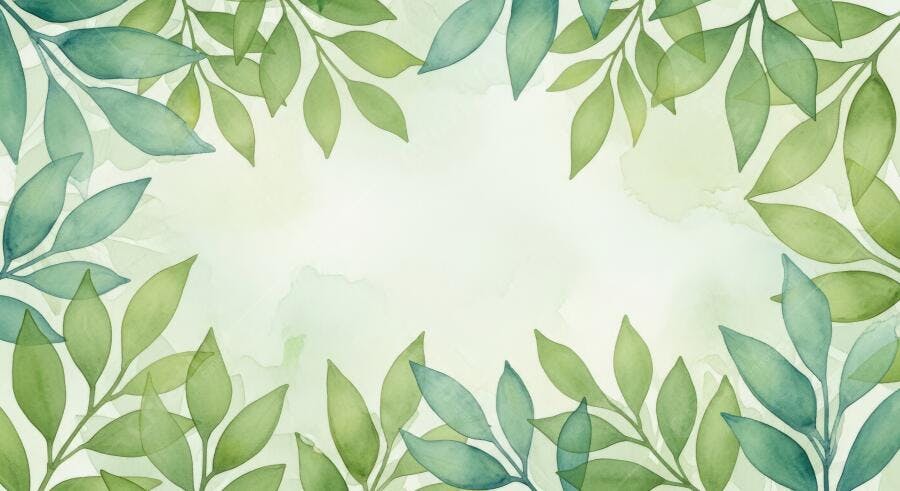 Textura aquarela folhas verdes claras para fundo natural