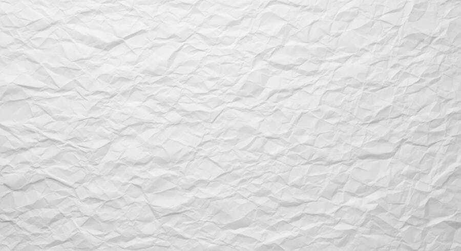 Textura papel amassado branco detalhado para fundo e material 3D