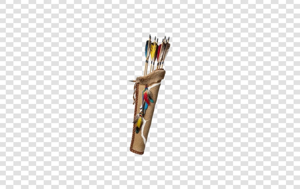 Ilustração Aljava de Caça com Flechas Estilo Indígena PNG com fundo transparente