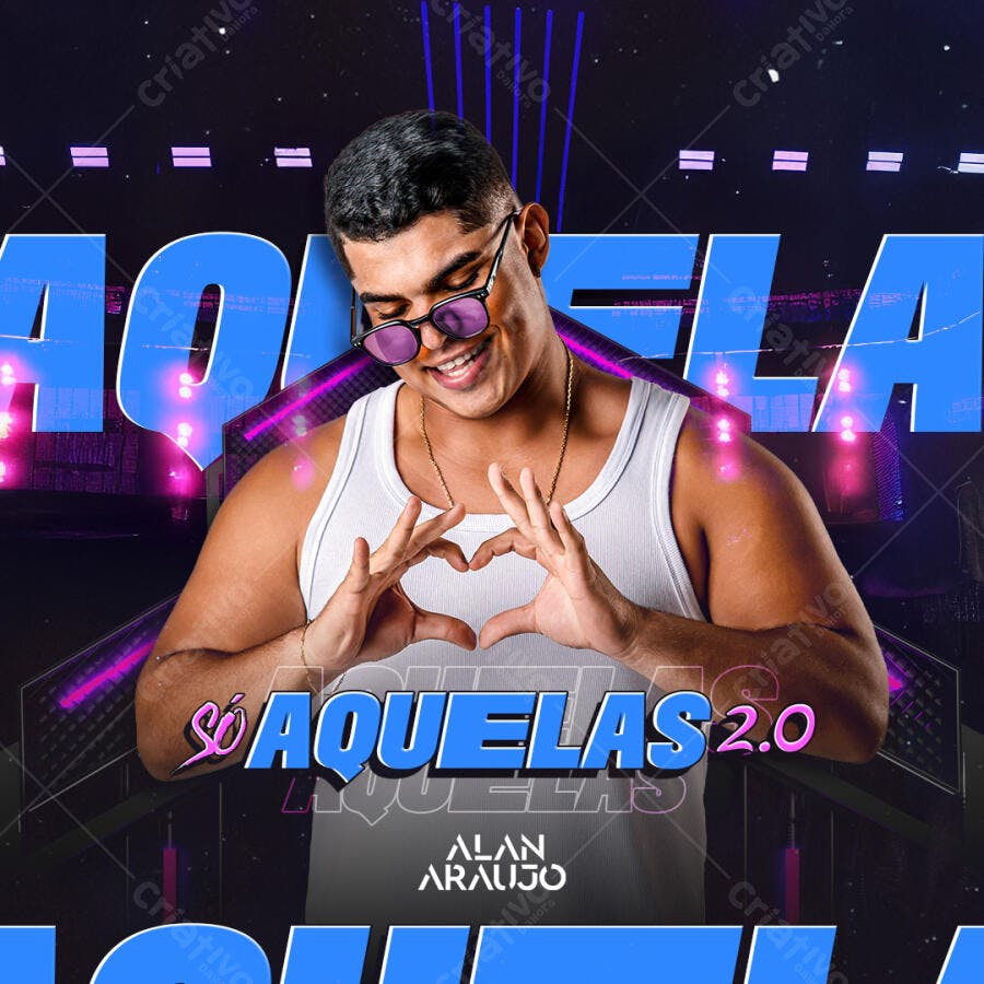Flyer de Evento Musical Alan Araujo Só Aquelas 2.0 PSD Editável