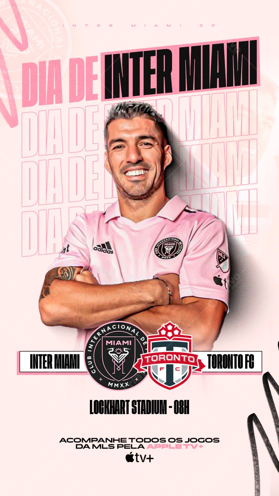 Flyer Dia de Inter Miami CF vs Toronto FC PSD Editável