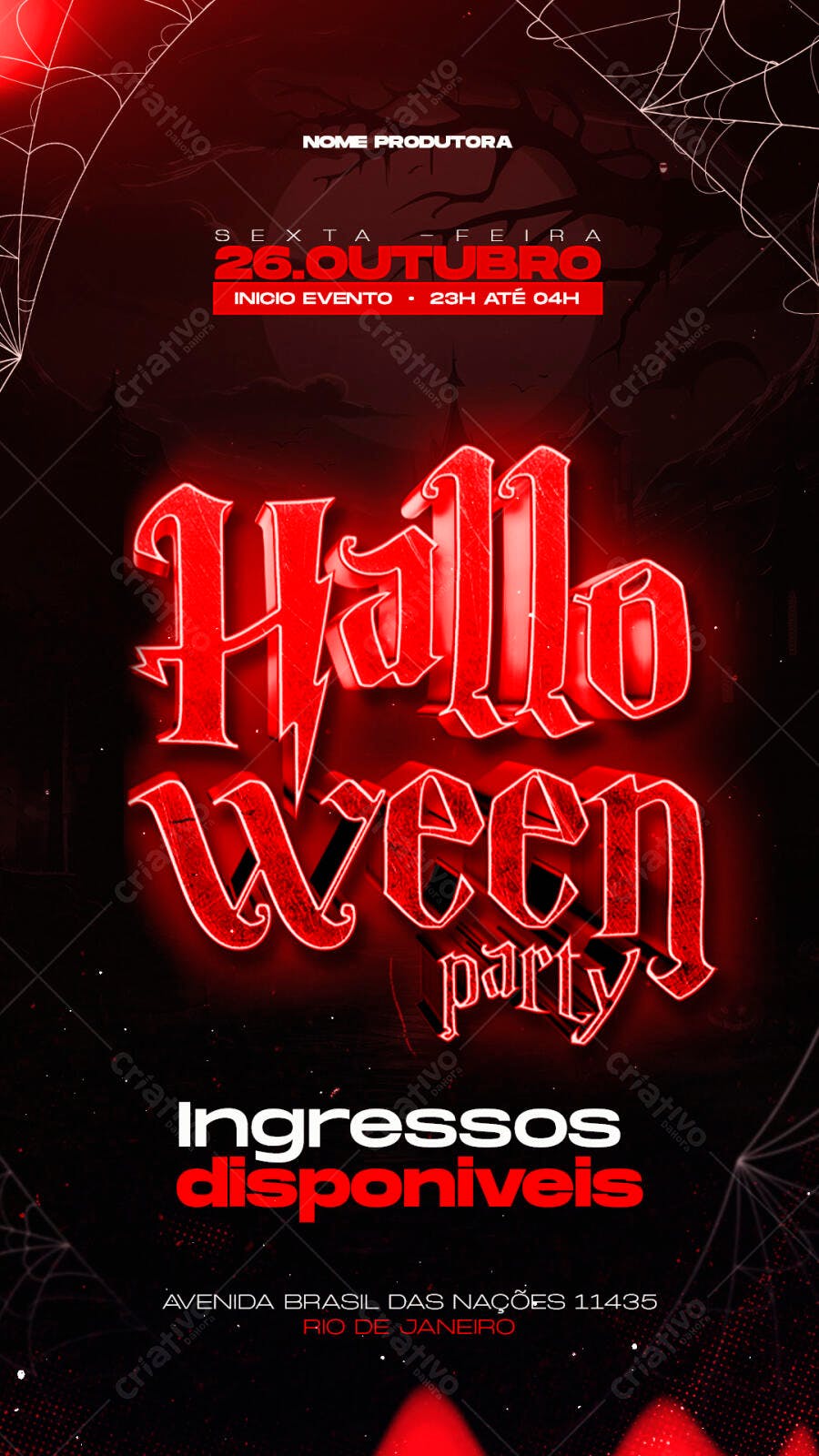 Flyer Festa Halloween PSD Editável