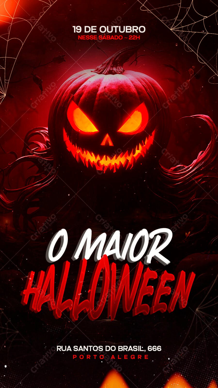 Flyer de Evento O Maior Halloween PSD Editável