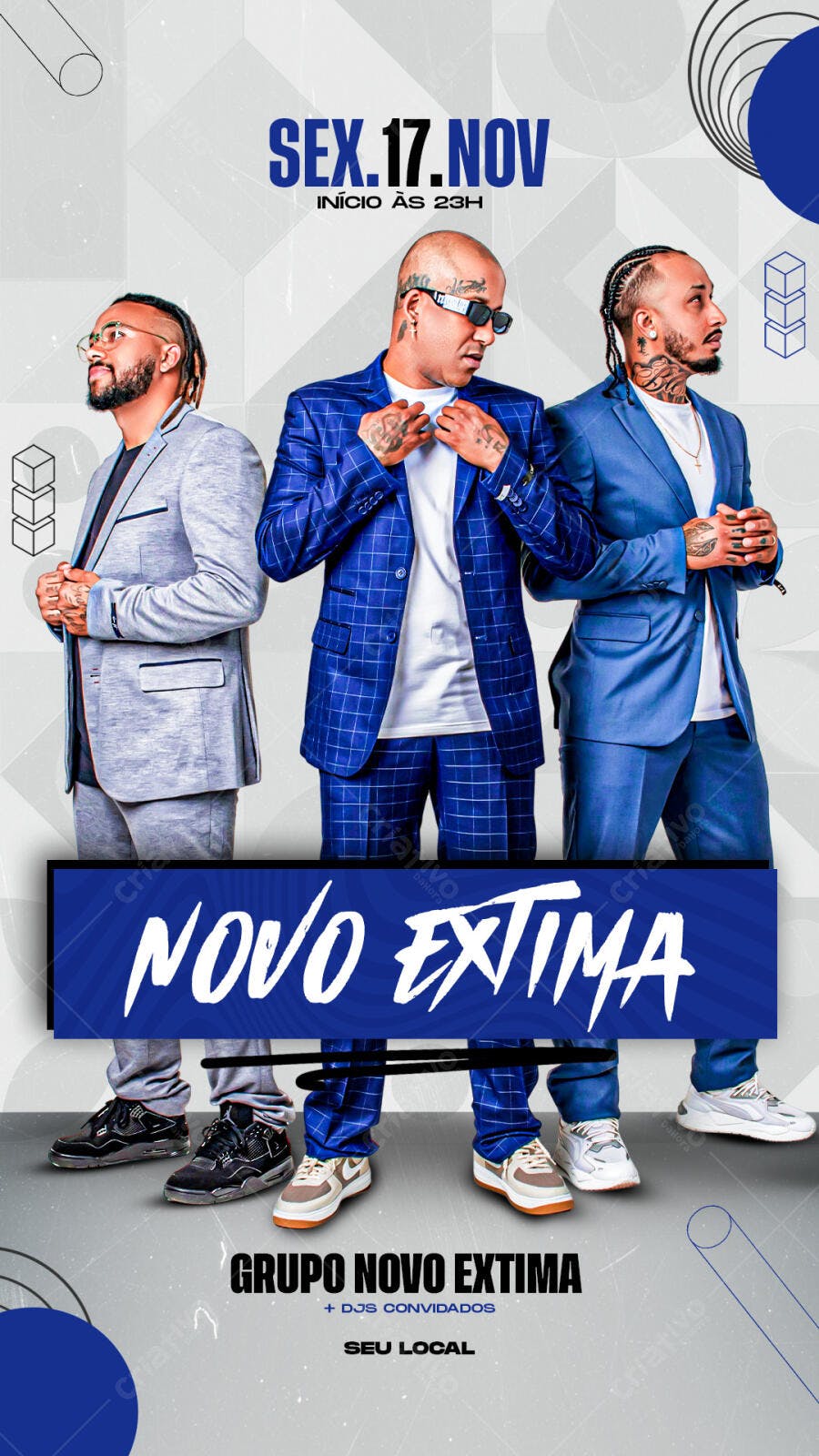 Flyer Show Grupo Novo Extima PSD Editável