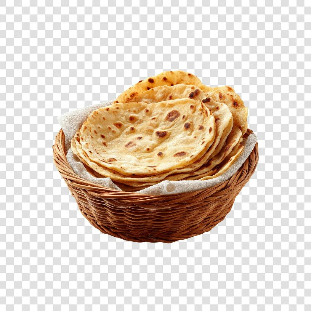 Cesta de Tortillas Mexicanas Pão Plano para Culinária PNG com fundo transparente