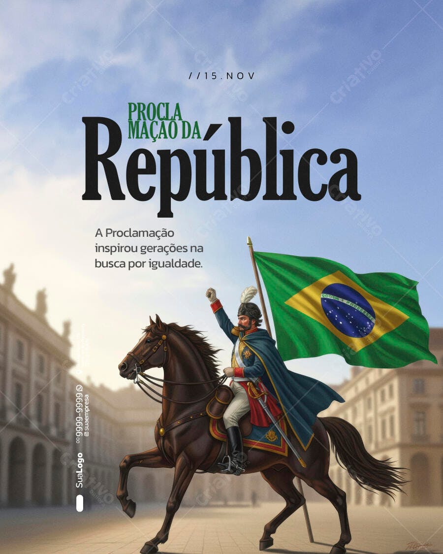Flyer para Proclamação da República 15 de Novembro PSD Editável