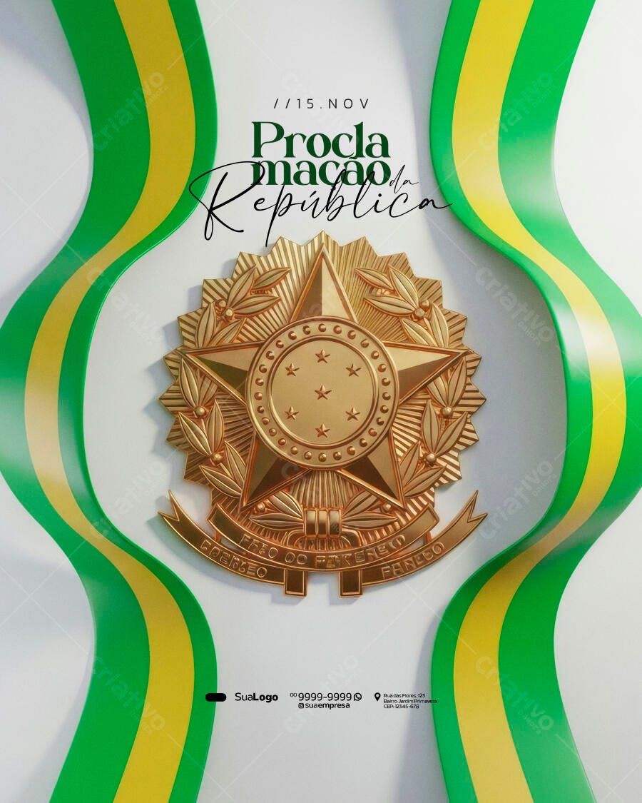 Flyer Proclamação da República 15 de Novembro PSD Editável