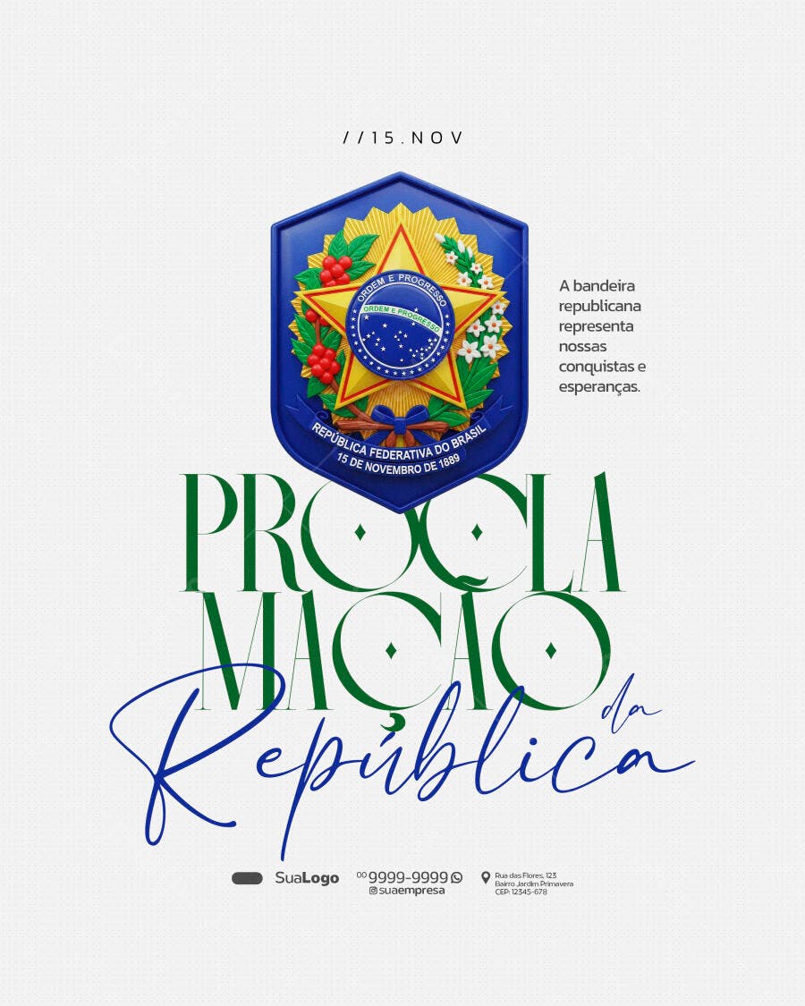 Flyer Proclamação da República PSD Editável