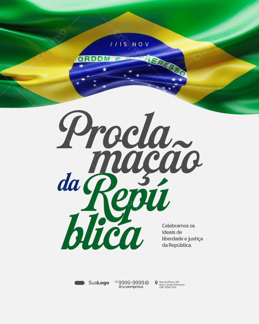 Flyer Proclamação da República PSD Editável