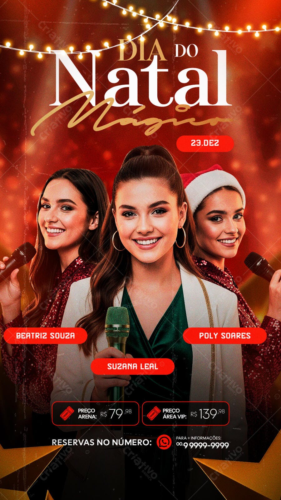 Flyer Show Musical Natal Mágico PSD Editável