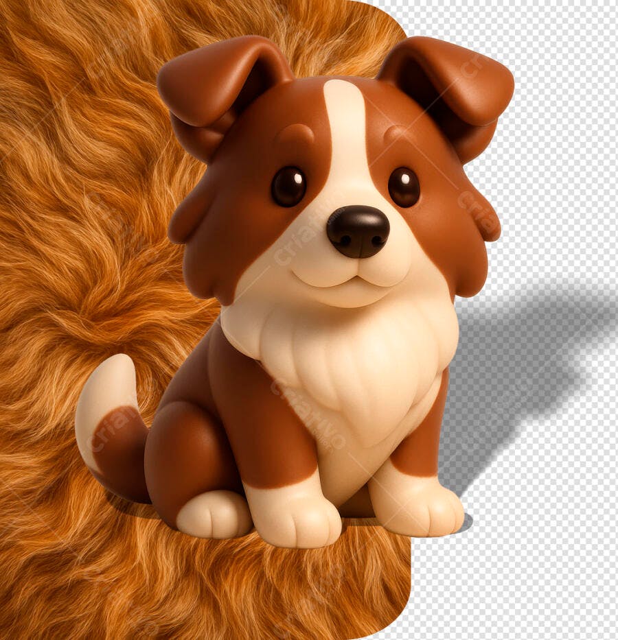 Mascote de Cachorro Fofo para Pet Shop PSD Editável
