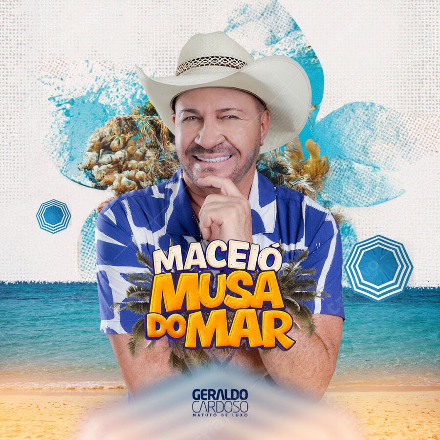 Arte para Evento Tropical Maceió Musa do Mar PSD Editável